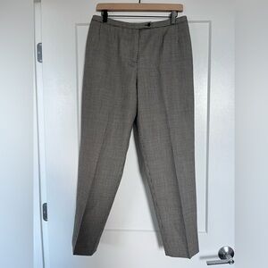 Vintage Harvé Benard 100% Wool Houndstooth Tapered Trousers Size 12P High Waist